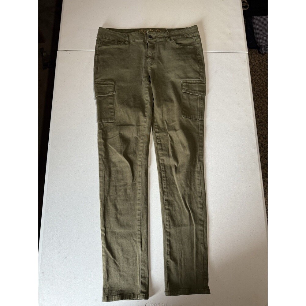 Wax Jean Women's Size 7 Cargo Pant Olive Green Skinny Jeans